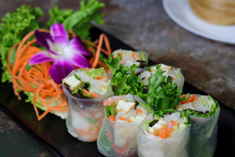 Fresh Rolls Prawns at the Baan Thai cuisine